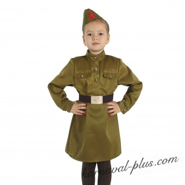 Платье солдатское для девочки